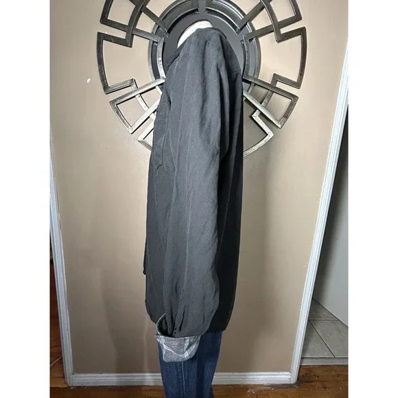 Santa Cruz Skateboard Longsleeve Button Up Shirt Screaming Hand‎ Utility Black - Picture 5 of 16